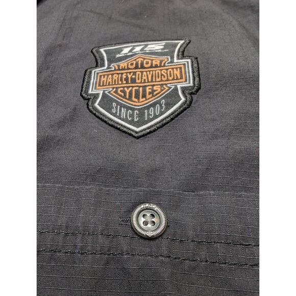 Harley Davidson 115 Years Men's Long Sleeve Button Down - Tall XXL Motorcycle - Picture 4 of 10